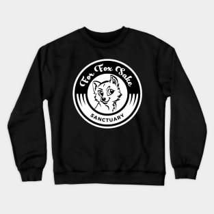 For Fox Sake Logo Black on White Back Print Crewneck Sweatshirt